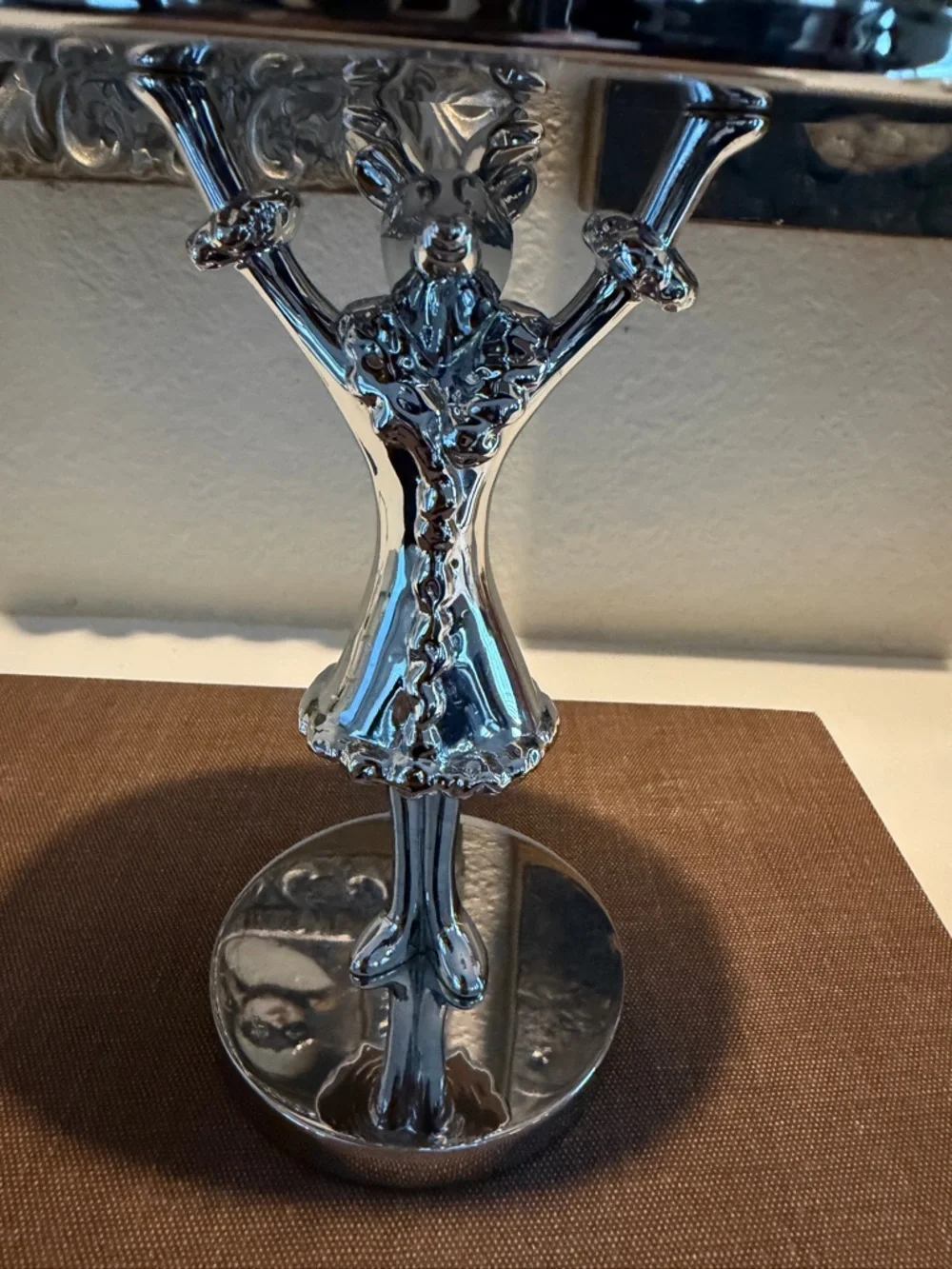 Pottery Barn Reindeer‎ Pedestal Soap Holder Tray Metal
